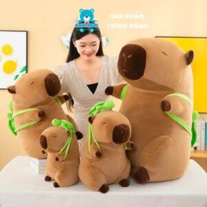 Gấu bông Chuột Lang Nước Nâu Capybara Đeo Cặp- Gấu Yêu Ơi1